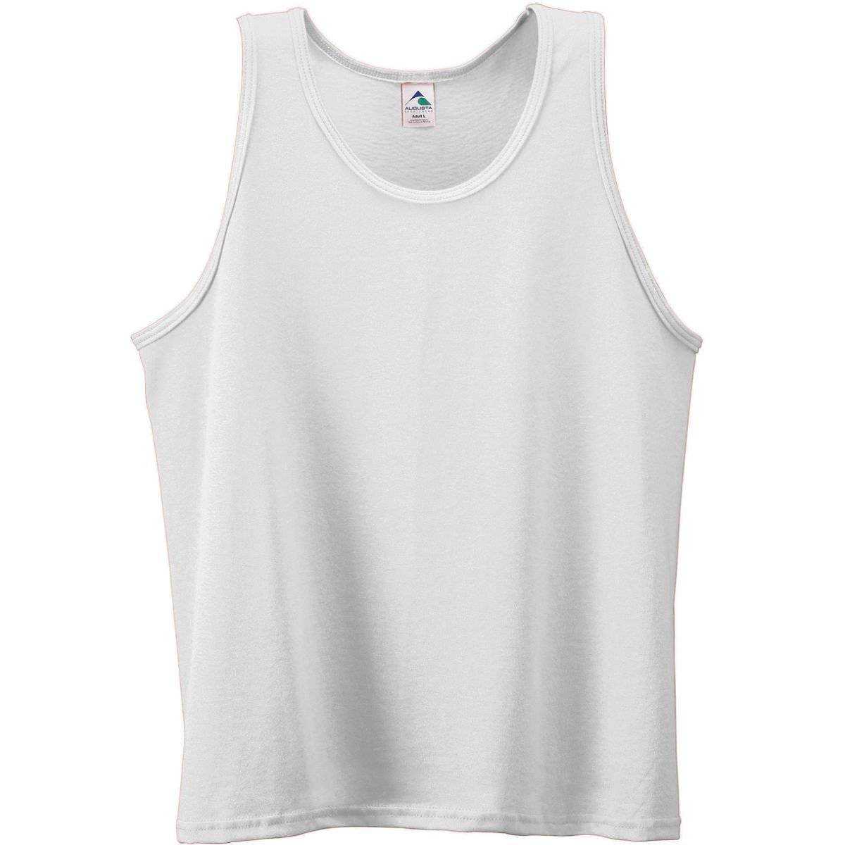 Augusta, Augusta 181 Youth Poly/Cotton Athletic Tank - White
